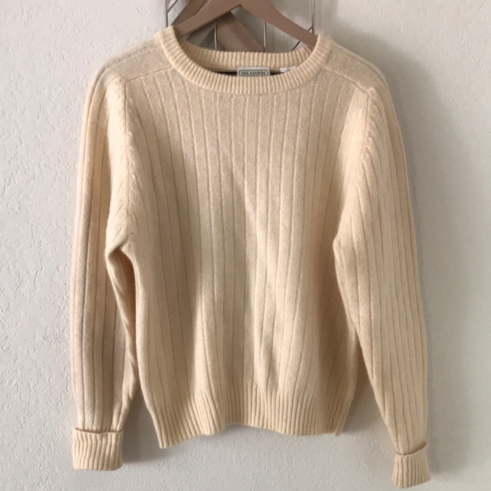 Neil Martin vintage lambswool & angora rabbit hair sweater